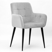 Krzesło tapicerowane Venus Velvet jasnoszare ATREVE – personalizowane krzesła i hokery, polska produkcja