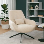 Fotel obrotowy EGON – tapicerowany, czarna podstawa, 2 kolory