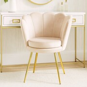 Krzesło tapicerowane MUSZELKA kolor beżowy