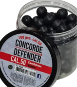 Kulki gumowe 0.50cal czarne 1,39g opakowanie 100 szt. Concorde Defender