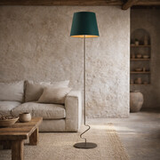 Lampa podłogowa do salonu w stylu urban jungle SURAT GOLD