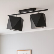 Czarny plafon sufitowy do salonu AKRON z regulacją