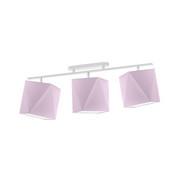 Jasnofioletowa lampa sufitowa dla dzieci DETROIT z regulowanymi kloszami