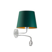 2-płomienna lampa ścienna z regulowanym panelem LED IMPERIA GOLD
