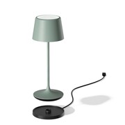 Restauracyjna lampka przenośna LED LUNA 300 w kolorze zielono-szarym matowym 6 sztuk/komplet