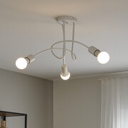 Biała lampa sufitowa z 3 źródłami światła ETICA 3