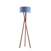 Designerska lampa podłogowa do pokoju dziecka ELX z niebieskim kloszem