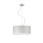 Klasyczna lampa wisząca z abażurem w kolorze szarym HAJFA fi - 40 cm - kolor jasny szary