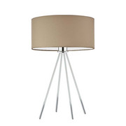 Beżowa lampa stołowa do salonu w stylu boho SIERRA