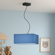 Niebieska lampa wisząca do pokoju chłopca o geometrycznym kształcie SANGRIA - kolor niebieski