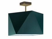 Designerska lampa sufitowa do jadalni TACOMA z abażurem w kolorze zieleni butelkowej