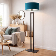 Srebrna lampa stojąca do salonu KALIFORNIA