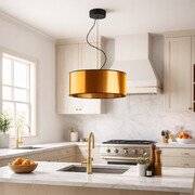 Miedziana lampa wisząca nad wyspę do kuchni HAJFA MIRROR fi - 40 cm