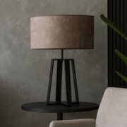 Designerska lampa stołowa do salonu THOR z betonowym abażurem 40 cm