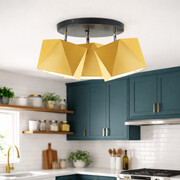 Musztardowa lampa sufitowa 3 punktowa regulowana MINORKA