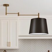 Brązowy plafon z abażurem w stylu klasycznym TAMPA