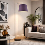 Fioletowa lampa podłogowa w stylu art deco RIJAD