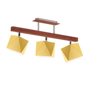 Regulowana lampa sufitowa LED MIRAMAR lampa sufitowa drewniana 3 punktowa