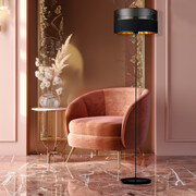 Czarno-złota lampa stojąca glamour do salonu WERONA GLAM