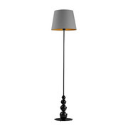 Czarno-szara lampa stojąca w stylu skandynawskim LIZBONA GOLD