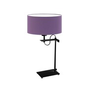 Czarno-fioletowa lampka nocna LED do sypialni ALASKA w stylu art deco