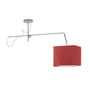 Srebrna lampa wisząca z regulowanym ramieniem BUFFALO