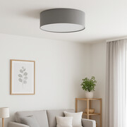 Szara lampa sufitowa do salonu DUBAJ fi - 60 cm