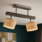 Kuchenna 2-punktowa lampa sufitowa z drewna EPIR ECO
