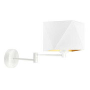 Biały kinkiet do sypialni nad łóżko HANOI GOLD