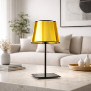 Lampa stołowa złota glamour do sypialni GENUA MIRROR
