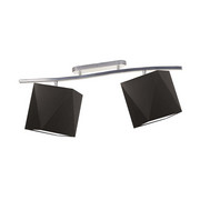 Brązowy plafon na belce 60 cm CORONA 2-punktowy LED