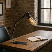 Metalowa lampa biurkowa w stylu loftowym DALBY LOFT