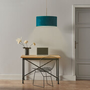Lampa welurowa wisząca SINTRA VELUR fi - 40 cm - kolor zieleń butelkowa