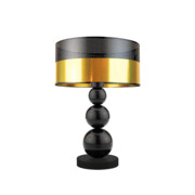 Czarno-złota lampa stołowa w stylu glamour z 3 kulami HONOLULU GLAM