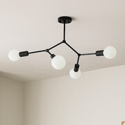 Czarna lampa sufitowa 4-ramienna LED GALAXY