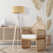 Drewniana lampa stojąca na 3 nogach w stylu boho HAITI BOHO