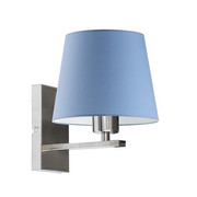 Designerski kinkiet dziecięcy LED z niebieskim abażurem HVAR