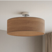 Lampa sufitowa do sypialni w stylu skandynawskim WENECJA ECO fi - 50 cm - kolor orzechowy