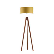 Lampa stojąca z drewnianą podstawą HAITI