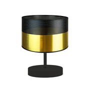 Mała lampka nocna do sypialni czarno-złota glamour AWINION GLAM