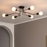 Czarna 6 punktowa lampa sufitowa geometryczna AIDA