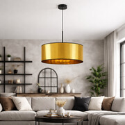 Złota glamour lampa wisząca do salonu SINTRA MIRROR fi - 40 cm