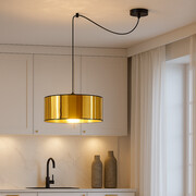 Złota lampa wisząca z regulacją przewodu WAIKIKI W1 MIRROR