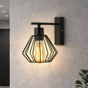 Czarny kinkiet do salonu loft FRESNO LOFT