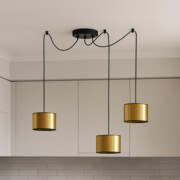 Designerska lampa wisząca do salonu WAIKIKI W3 MIRROR 3 punktowa lampa pająk z regulacją