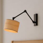 Regulowany kinkiet do czytania w sypialni TULON ECO z designerskim abażurem