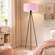 Różowa lampa podłogowa na trójnogu do pokoju dziecka SEWILLA