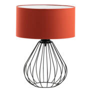 Czarna lampa biurkowa druciana LUKKA