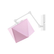 Dziecięcy kinkiet różowy na białym stelażu AMARILLO