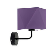 Efektowny kinkiet ścienny z fioletowym kloszem TURYN